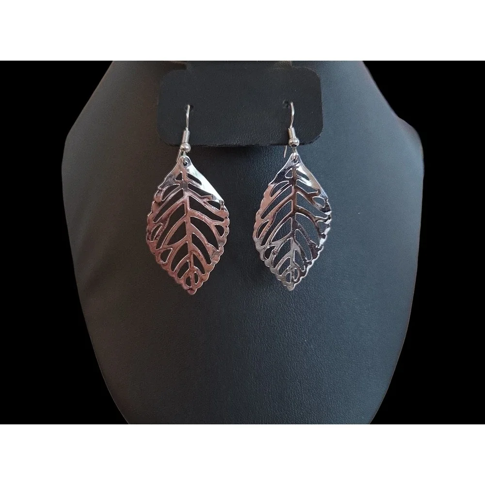 6 Pair Silver Tone Earring‎ Set Leaf Spiral Filigree Geometric Drop Dangle NEW